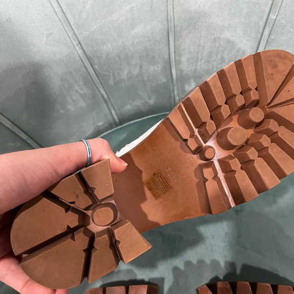 Jeffrey Campbell x Free People Suede Beige Platform Boots - Picture 9 of 11